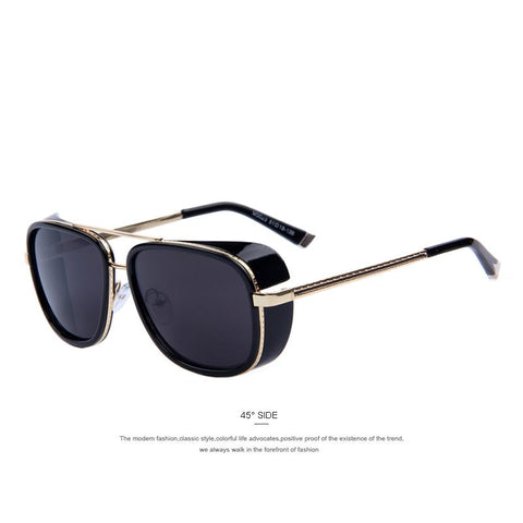 Vintage Men Mirrored Sun Glasses