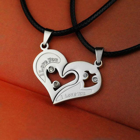 I Love You Heart Necklace For Lovers