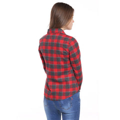 New European Style Plaid Long Sleeve Blouse New European Style Plaid Long Sleeve Blouse