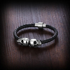 Halloween Accessories Skull Stainless Knitting Bracelet for Men Halloween Accessories Skull Stainless Knitting Bracelet for Men