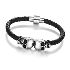 Halloween Accessories Skull Stainless Knitting Bracelet for Men Halloween Accessories Skull Stainless Knitting Bracelet for Men