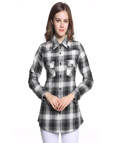 Ladies Casual Plaid Top