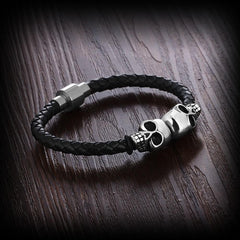 Halloween Accessories Skull Stainless Knitting Bracelet for Men