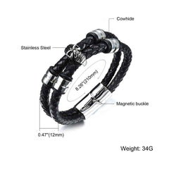 Rock Gothic Skull Skeleton Men's Bracelet