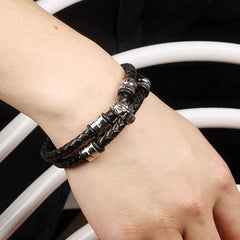Rock Gothic Skull Skeleton Men's Bracelet