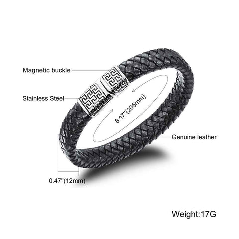 Genuine Leather Wrap Gate Bracelet
