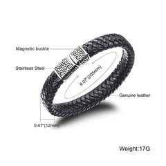 Genuine Leather Wrap Gate Bracelet