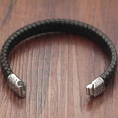 Genuine Leather Wrap Gate Bracelet