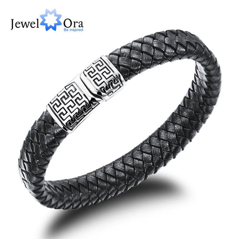 Genuine Leather Wrap Gate Bracelet