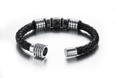 Genuine Leather Stanless Steel Bracelet